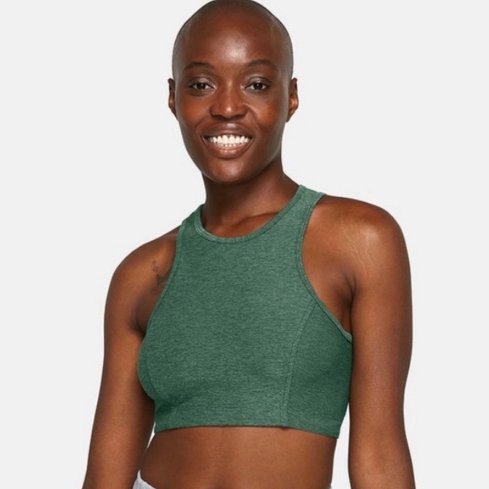 Outdoor Voices Athena Crop Top in Hunter Green